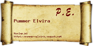 Pummer Elvira névjegykártya